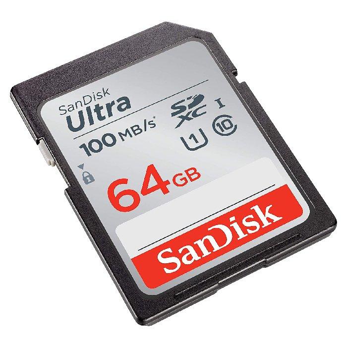Sandisk Ultra UHS-I SDXC Memory Card, 64GB, 140Mb/S - SDSDUNB-064G-GN6IN