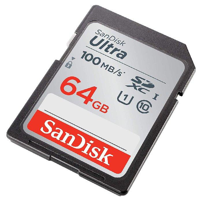 Sandisk Ultra UHS-I SDXC Memory Card, 64GB, 140Mb/S - SDSDUNB-064G-GN6IN