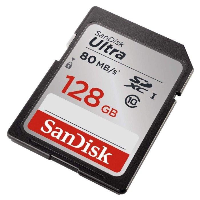 Sandisk Ultra UHS-I SDXC Memory Card, 128GB, 140Mb/S - SDSDUNB-128G-GN6I