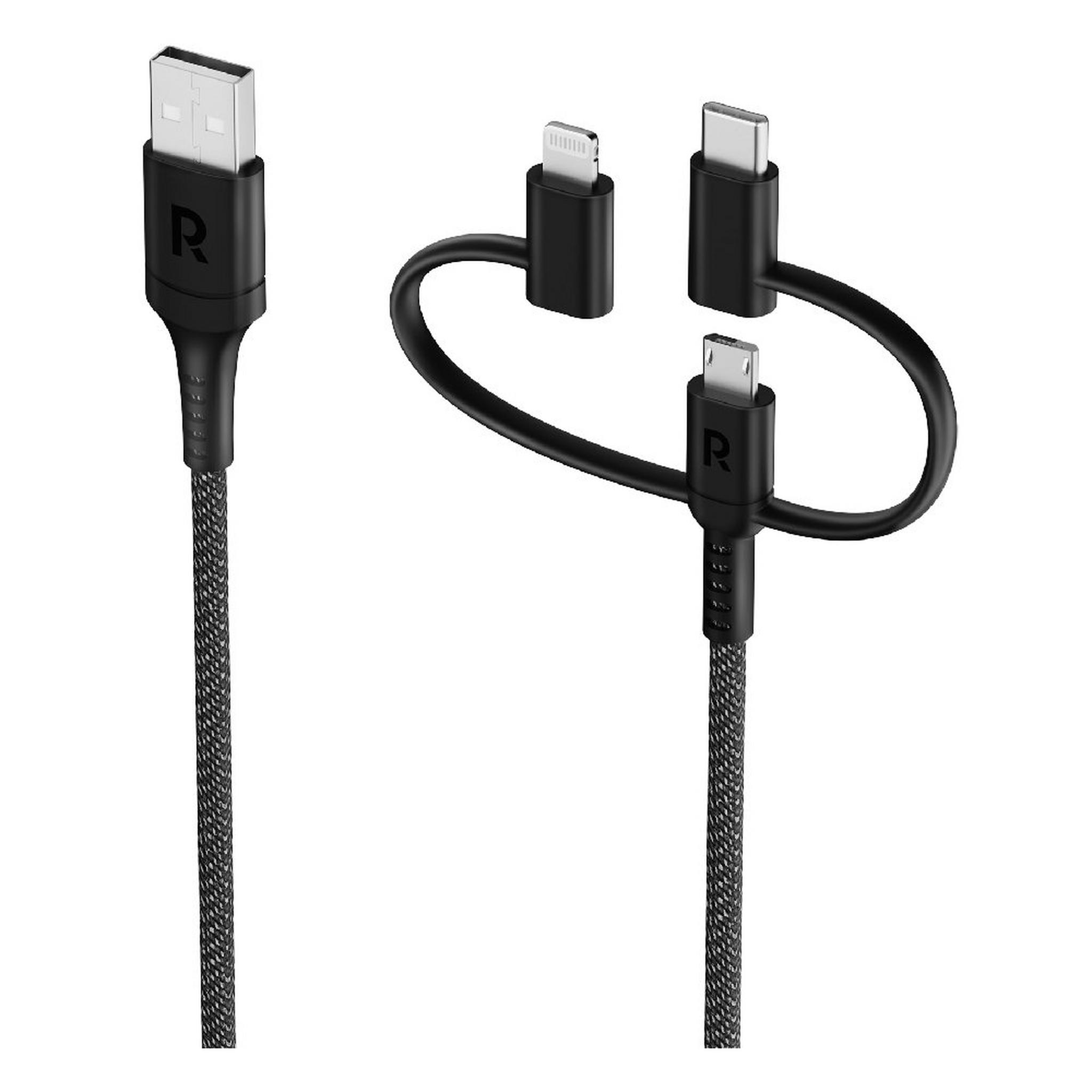 RAVPOWER 3 In1 Cable Global Version, 1.2m, RP-CB1033 -Black