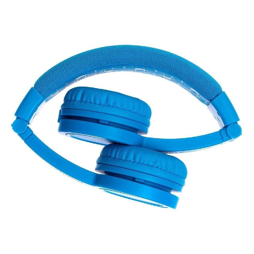 BuddyPhones Explore Plus Foldable Headphones with Mic - Cool Blue