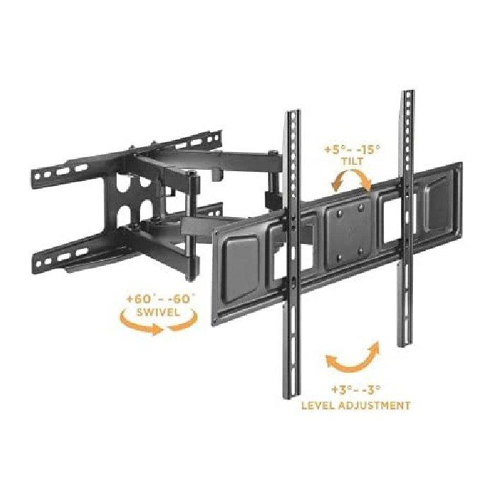 EMDICO Hamood Television Wall Mount, 32 inch to 70 inch, 40kgs,  Full Motion, HAM-408 - Black