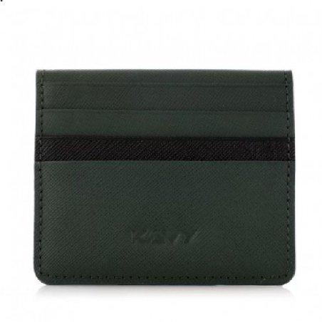 Kavy Leather Slim Wallet with Front Pocket - Green