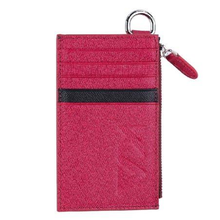 Kavy Necklace Leather Wallet - Maroon
