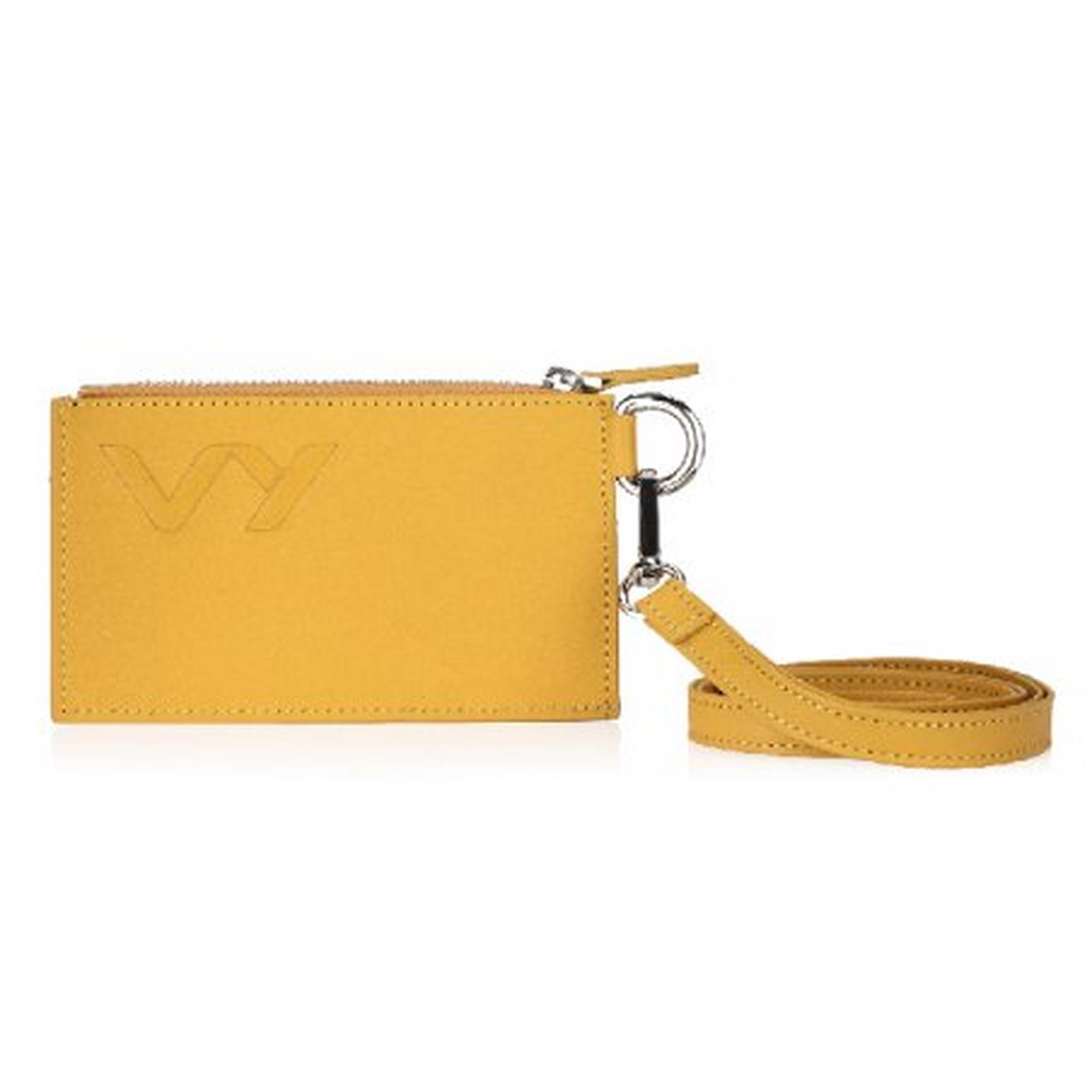 Kavy Necklace Leather Wallet - Yellow