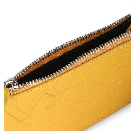 Kavy Necklace Leather Wallet - Yellow