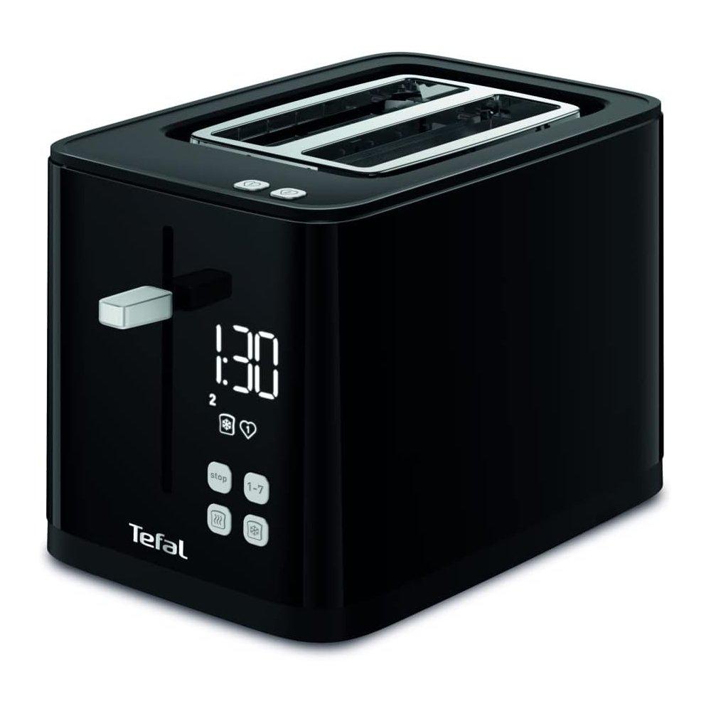 Buy Tefal smart’n light 2 slice digital toaster, 850w, tt640840 - black in Kuwait