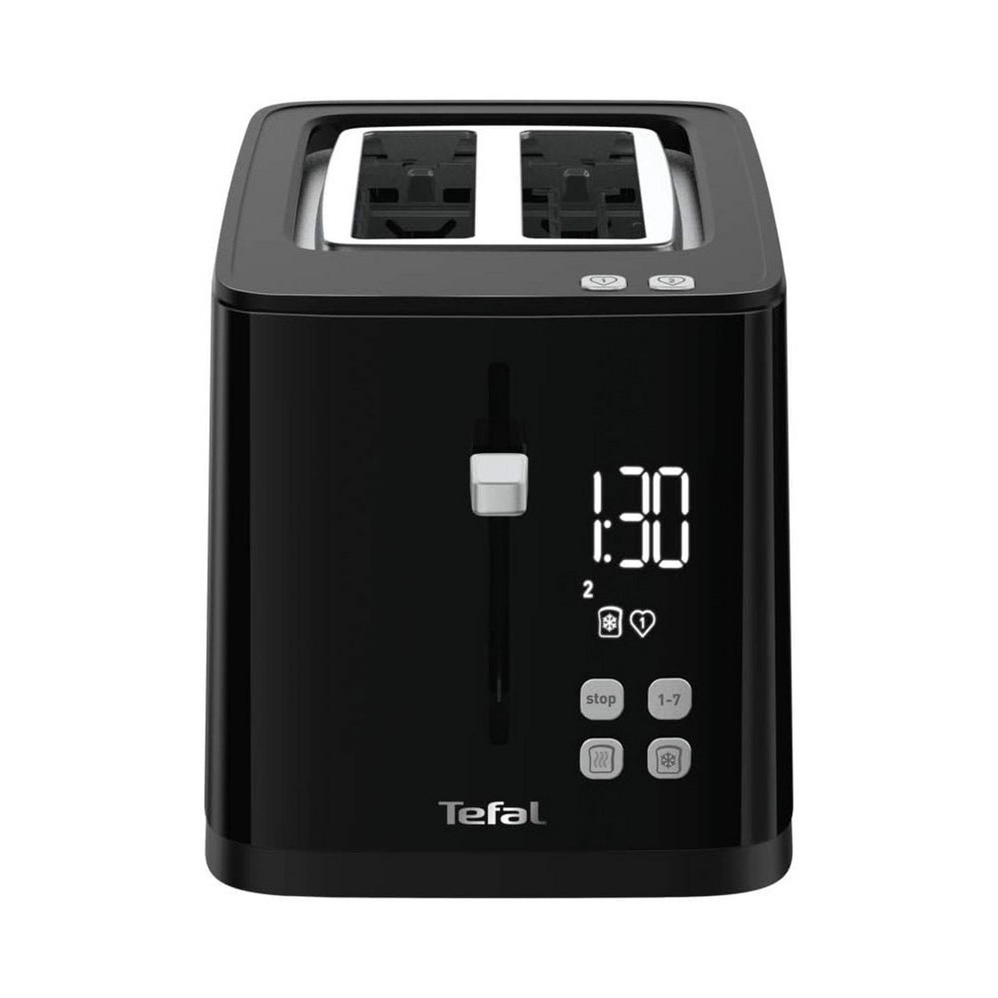 Tefal Smart’n Light 2 Slice Digital Toaster, 850W, TT640840 - Black