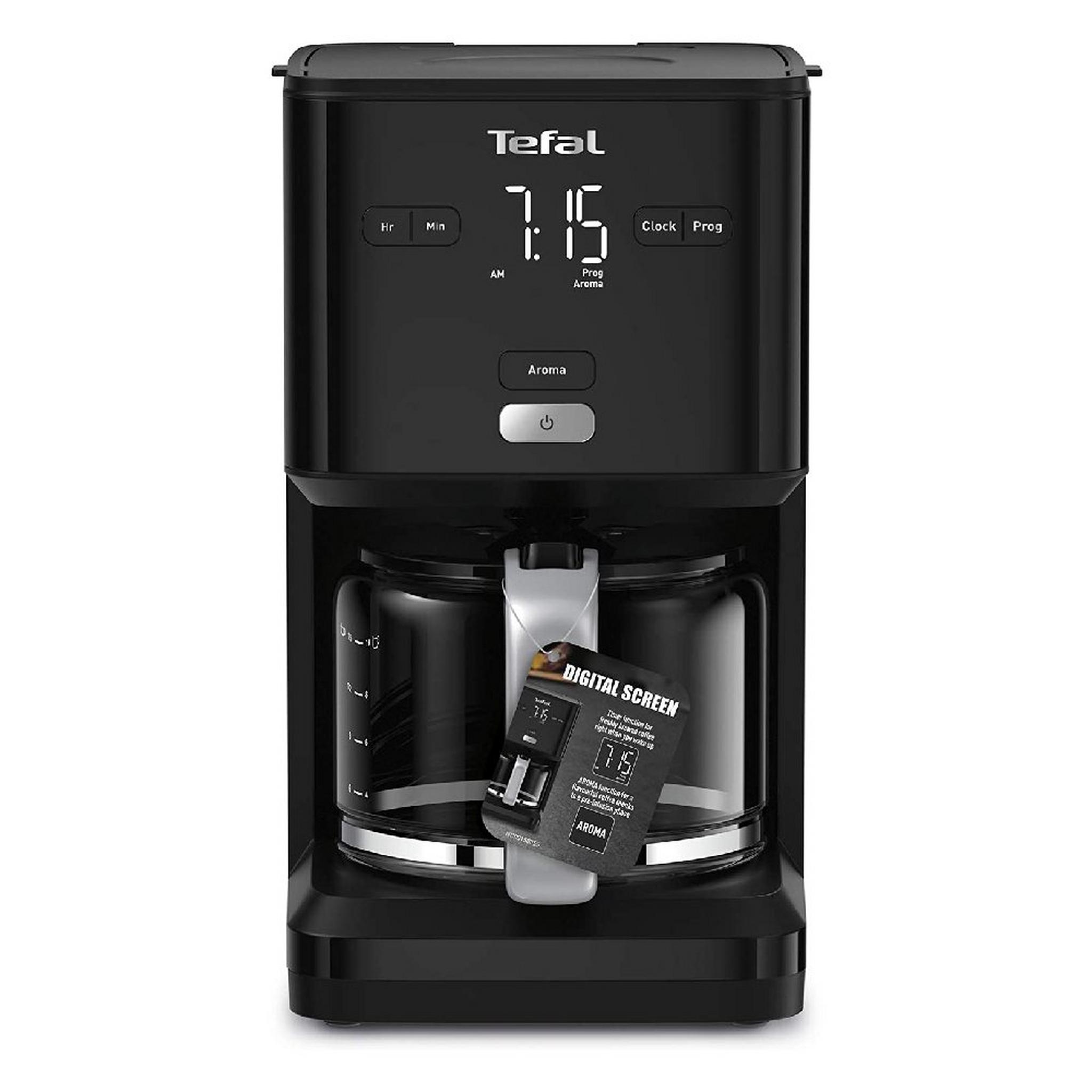 Tefal Smart'n Light Coffee Maker Machine, CM600840 - Black