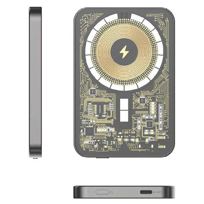 باور بانك كور بود لوسيد الشفاف من بلوبيبل، 5000 مللي أمبير مع ماج سيف، BP-CPLMS5000-BK - أسود