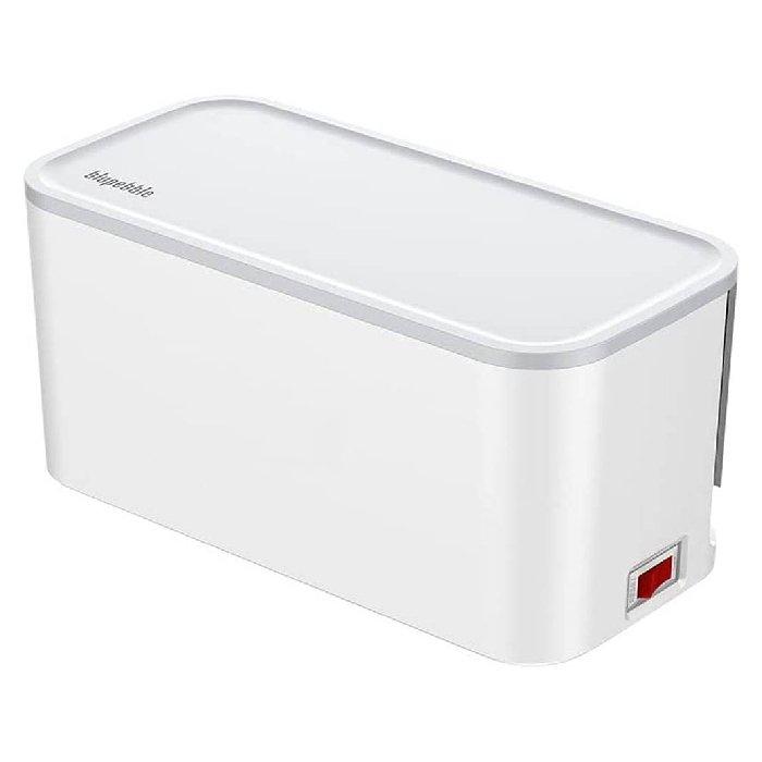 Blupebble Power Box Cable Management, 5 Universal Socket with 2 USB Ports QC3.0 and PD Port, BP-CMBOX5P-WH - White