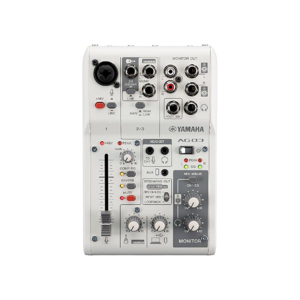 مجموعة البث المباشر من ياماها، AG03 mkII - أبيض