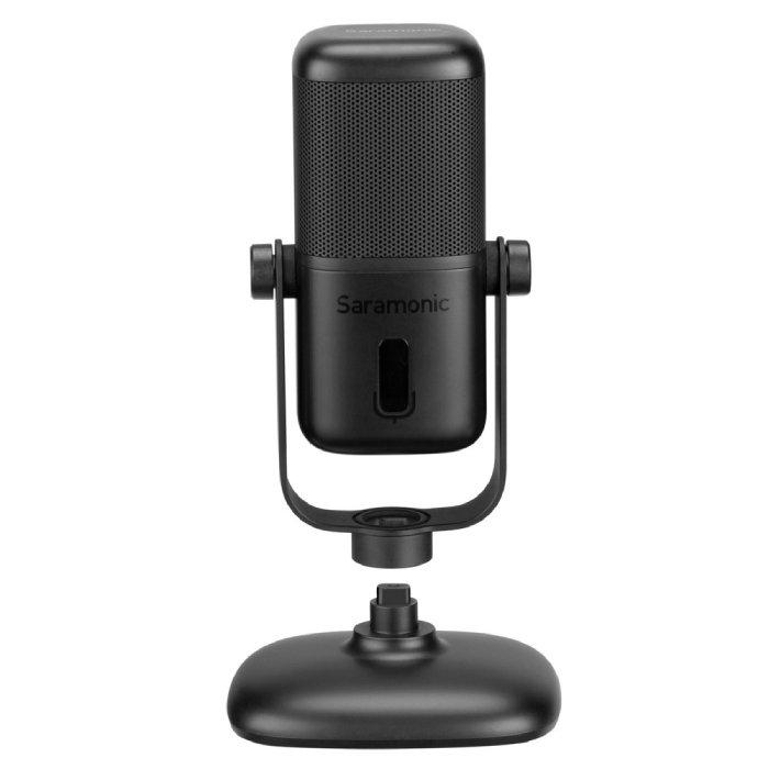 Saramonic Large Diaphragm USB Studio Microphone with Magnetic Stand, SR-MV2000 - Black