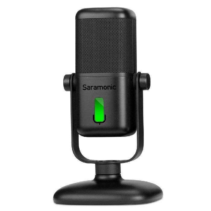 Saramonic Large Diaphragm USB Studio Microphone with Magnetic Stand, SR-MV2000 - Black