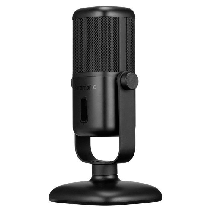 Saramonic Large Diaphragm USB Studio Microphone with Magnetic Stand, SR-MV2000 - Black