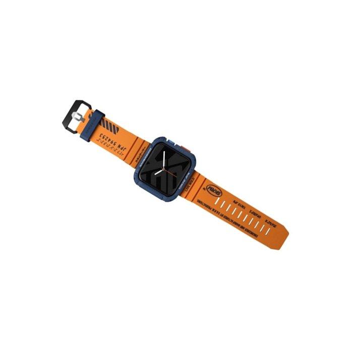 Buy Skinarma apple watch strap shokku for men, 42/44/45 mm, silicone, sk-shokku-org45 – orange in Kuwait