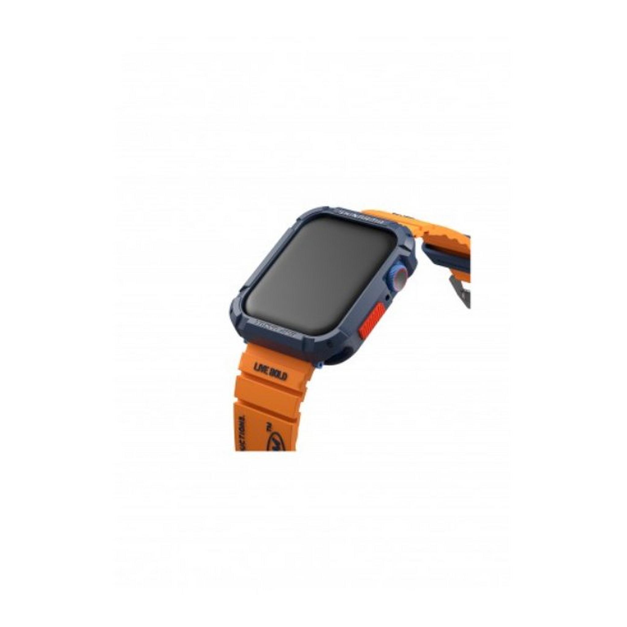 SKINARMA Apple Watch Strap Shokku for Men, 42/44/45 mm, silicone, SK-SHOKKU-ORG45 – Orange