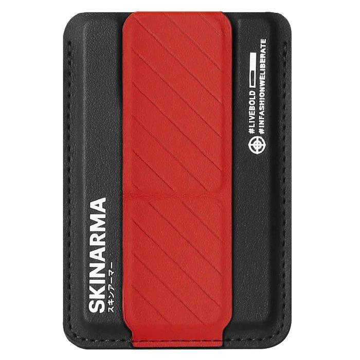 Buy Skinarma kado mag-charge card holder with grip stand, sk-kado-blkred – black / red in Kuwait