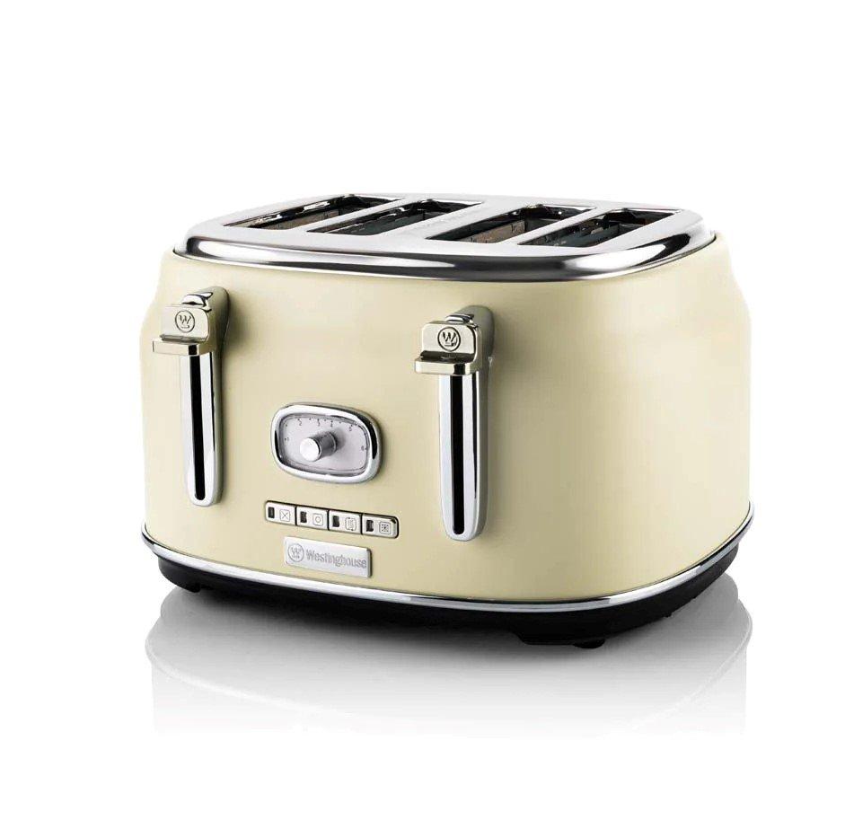Westinghouse Retro Series 4 Slice Toaster, 1750 W, WKTTB809UWH – White