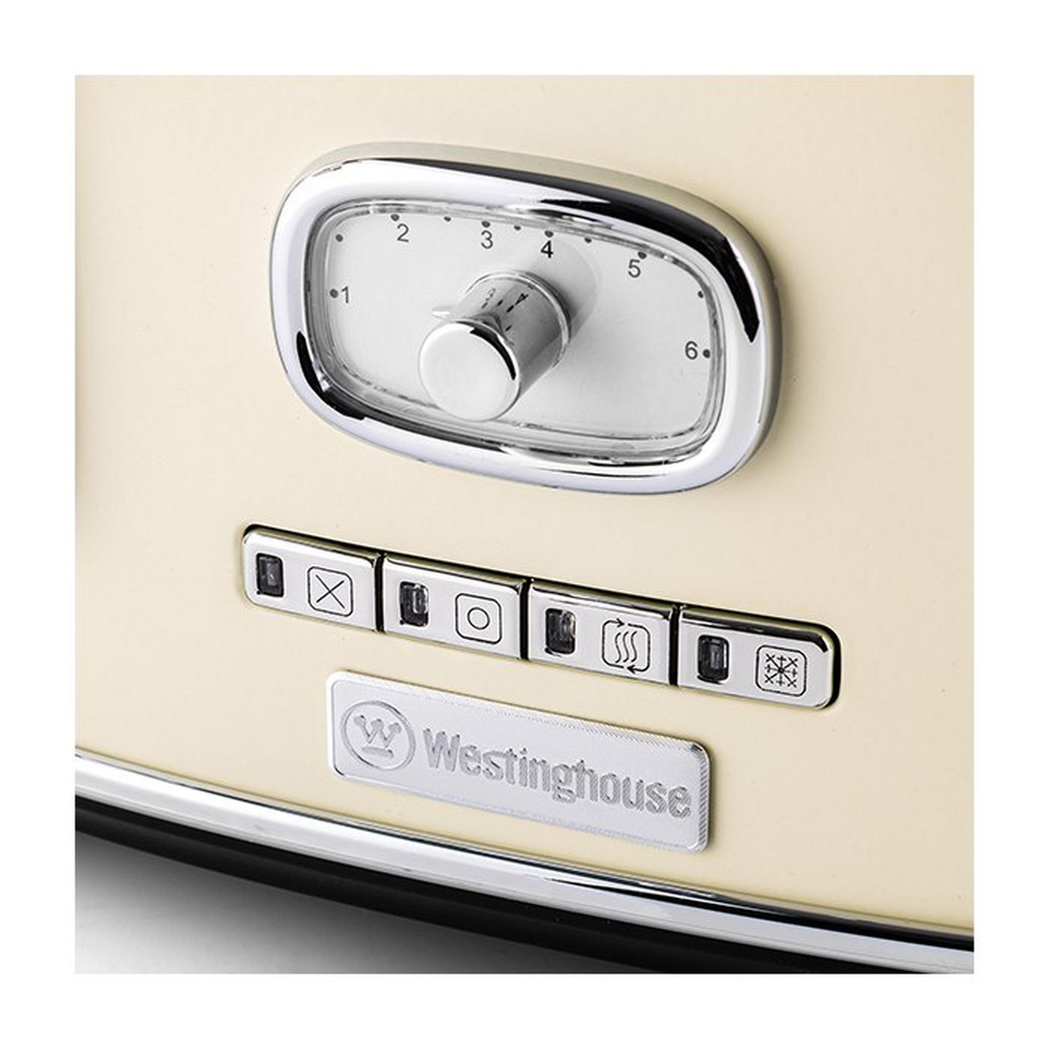 Westinghouse Retro Series 4 Slice Toaster, 1750 W, WKTTB809UWH – White