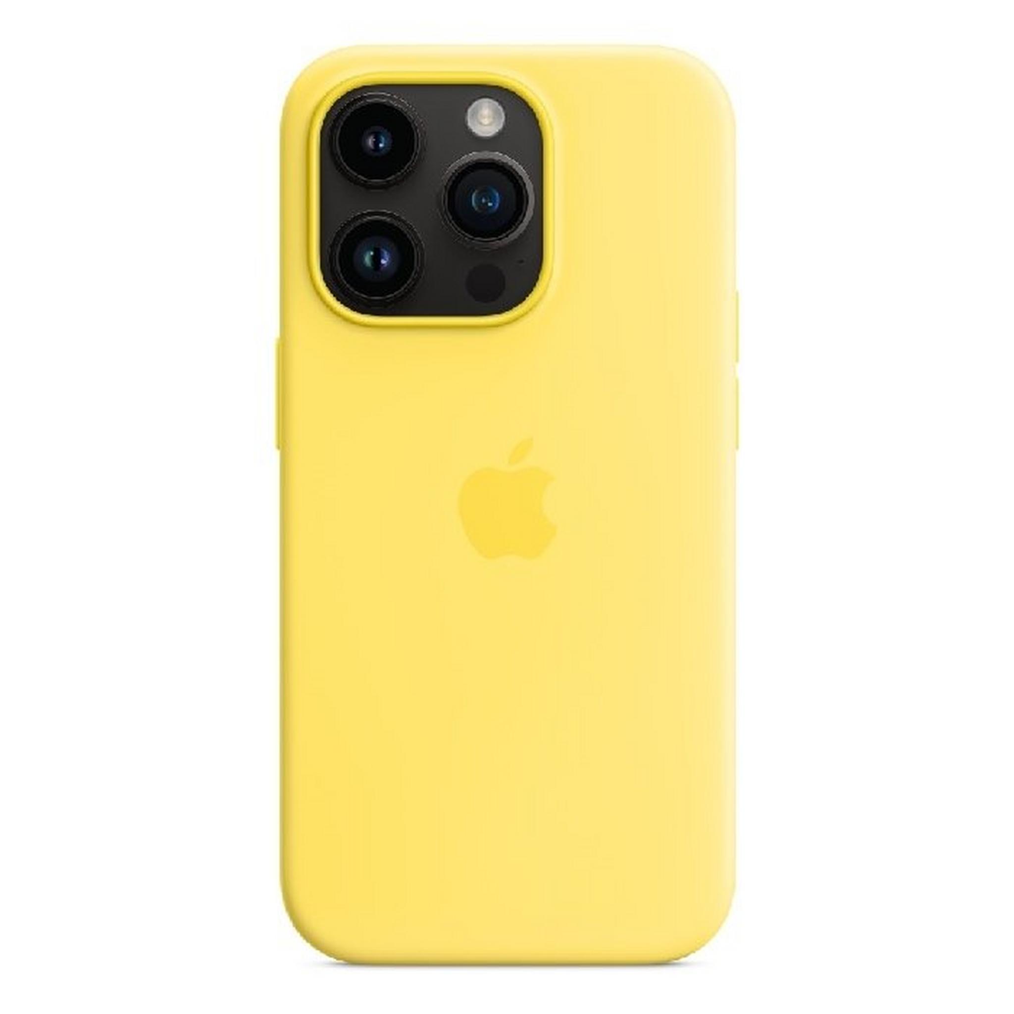 Apple Silicone Case with MagSafe for 6.12 inches iPhone 14 Pro, MQUG3ZM/A - Canary Yellow
