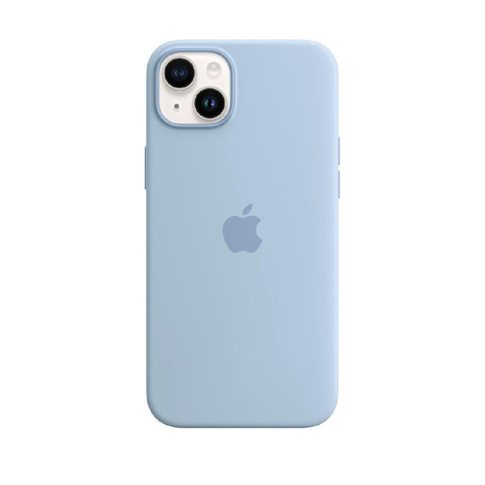 Buy Apple iphone 14 plus silicone case with magsafe - sky in Saudi Arabia