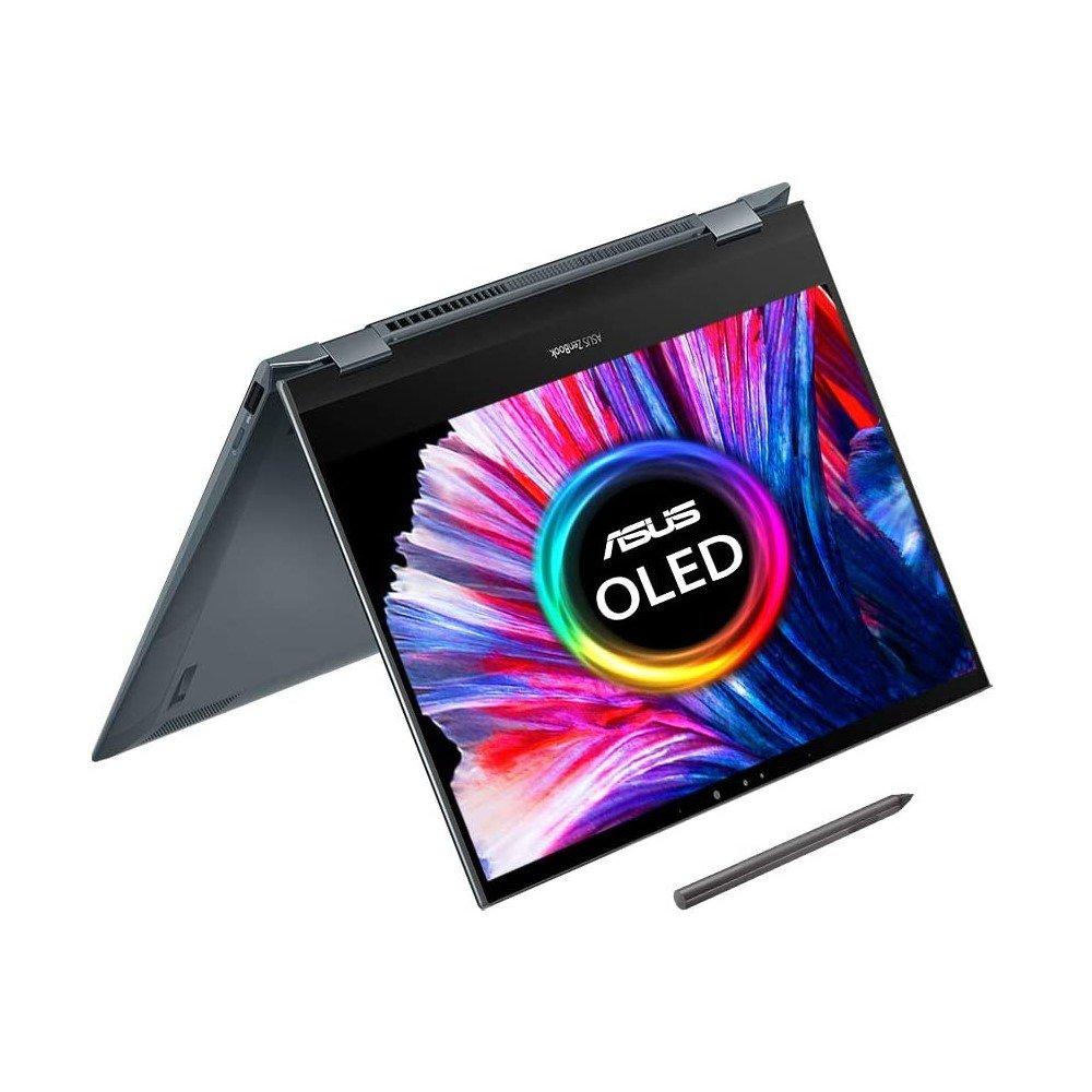 ASUS Zenbook Flip 13 OLED Convertible Laptop, Intel Core i5, 8GB RAM, 512GB SSD, 13.3-inch, Intel Graphics Iris XE, Windows 11 Home, UX363EA-OLED005W - Grey