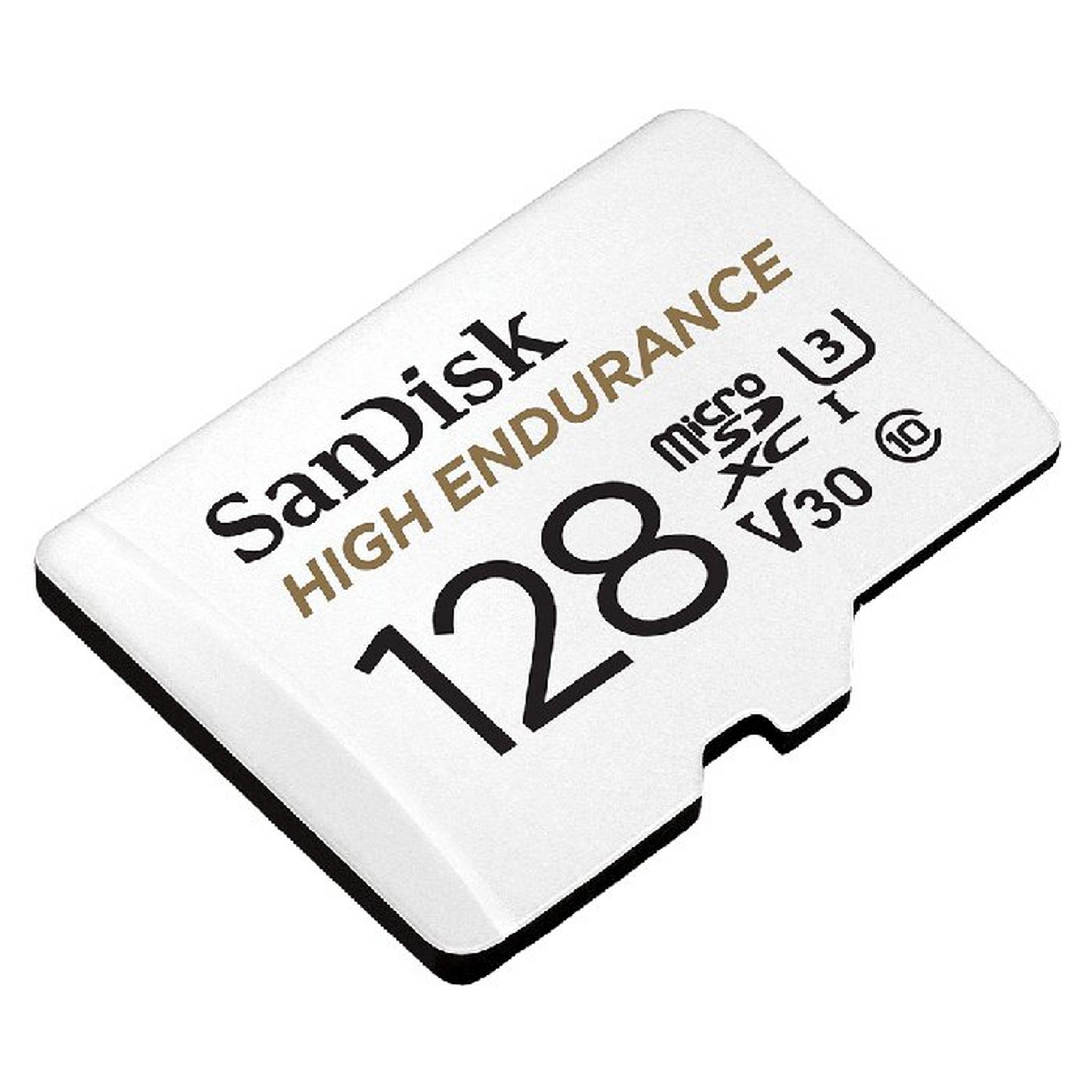 Sandisk Max Endurance Micro SDXC Card, 128GB, SD Adapter, SDSQQVR-128G-GN6IA - White