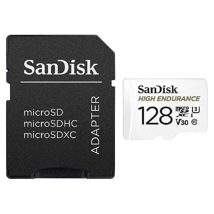 كرت ذاكرة مايكرو اس دي اكس سي ماكس ايندورنس، 128 جيجابايت، محول اس دي، SDSQQVR-128G-GN6IA - أبيض