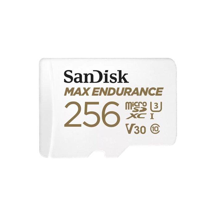Buy Sandisk max endurance micro sdxc card, 256gb, sd adapter, sdsqqvr-256g-gn6ia - white in Kuwait