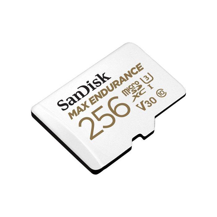 Sandisk Max Endurance Micro SDXC Card, 256GB, SD Adapter, SDSQQVR-256G-GN6IA - White
