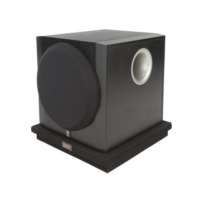 SoundPath 4-Pack Subwoofer Isolation Feet – Universal Fit, Black, Reduce Vibration