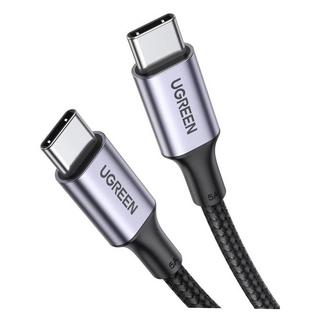 Buy Ugreen usb c to c braided nylon cable, 1m, us261 - gray & black in Kuwait