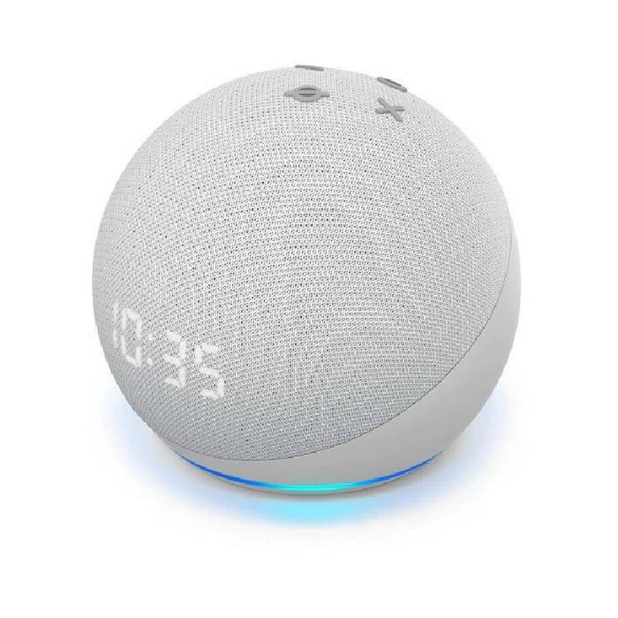 Amazon Echo Dot 5th Gen Smart Spreaker with Clock, ECD5GNCLK-WHT– White
