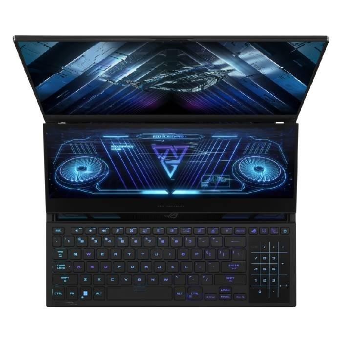 Asus ROG Zephyrus Duo 16 Gaming Laptop, AMD Ryzen 9, 32GB RAM, 2TB SSD Capacity, 16-inch, NVIDIA GeForce RTX 4090, Windows 11 Home, GX650PY-NM048W - Black