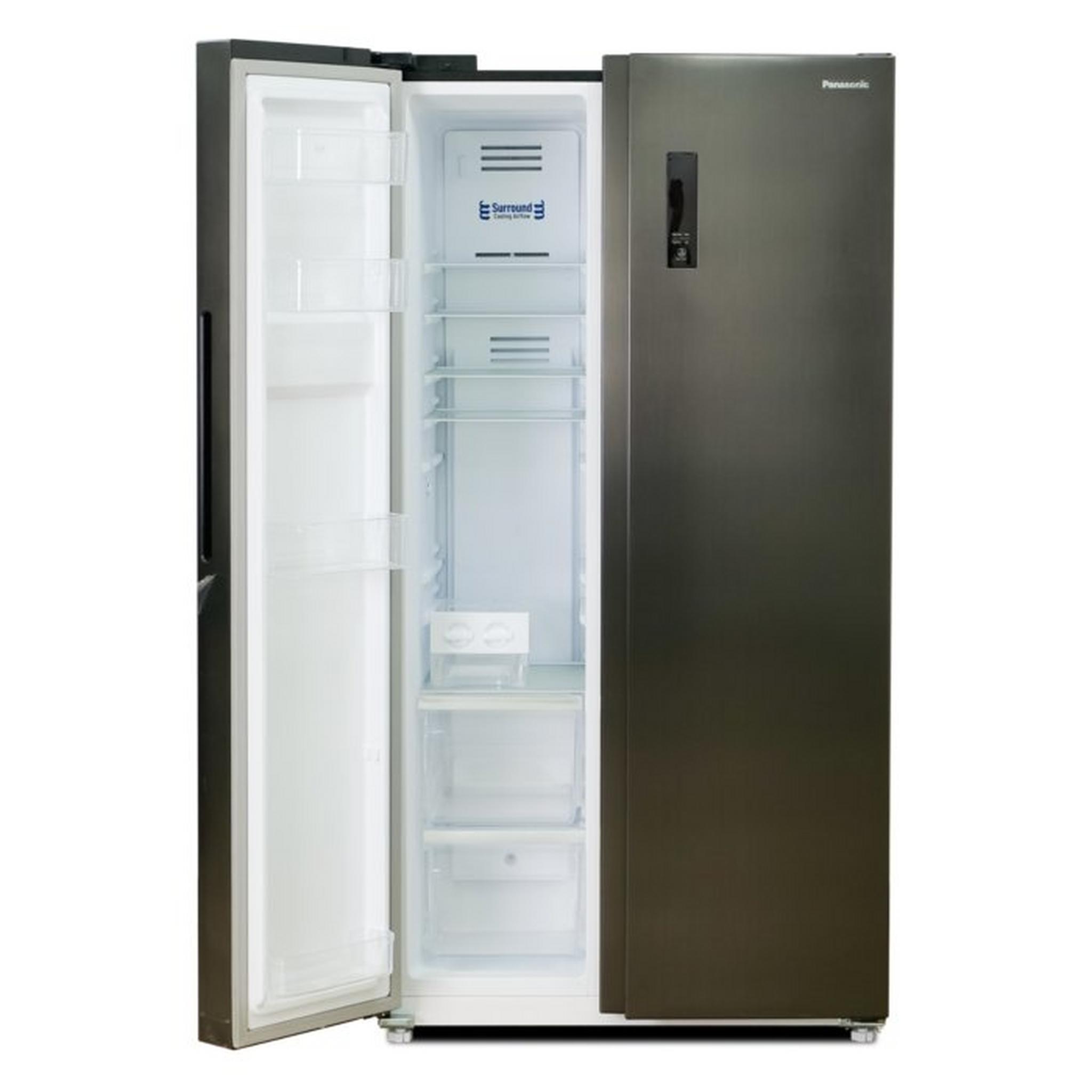 Pansonic Side by Side Refrigerator, 25.9CFT, 734L Capacity, NR-BS734MSAS - Dark Grey