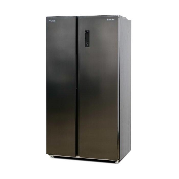 ثلاجة وفريزر ببابين متقابلين من باناسونيك، 25.9 قدم مكعب ، سعة 734 لتر ، NR-BS734MSAS - رمادي غامق