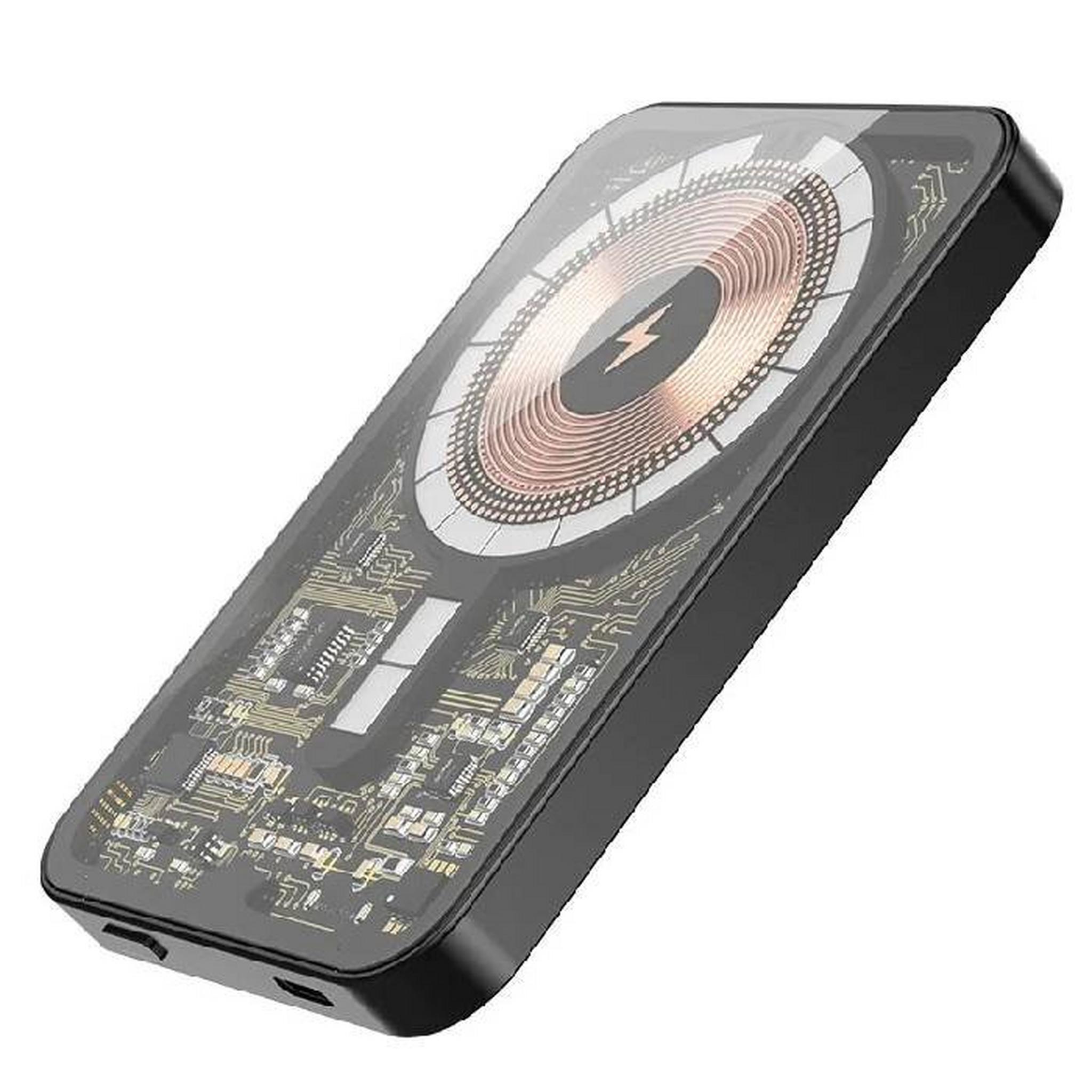 Blupebble Core Pod Mini MagSafe Portable Powerbank, 15W, BP-PBMMINI5000-BK - Transparent