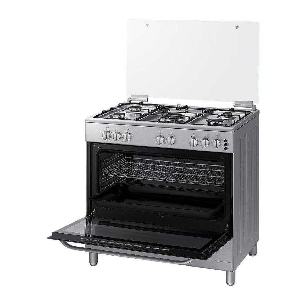 Samsung  5 Burners Gas Cooker, 90x60cm, NX36BG48531SLV - Silver