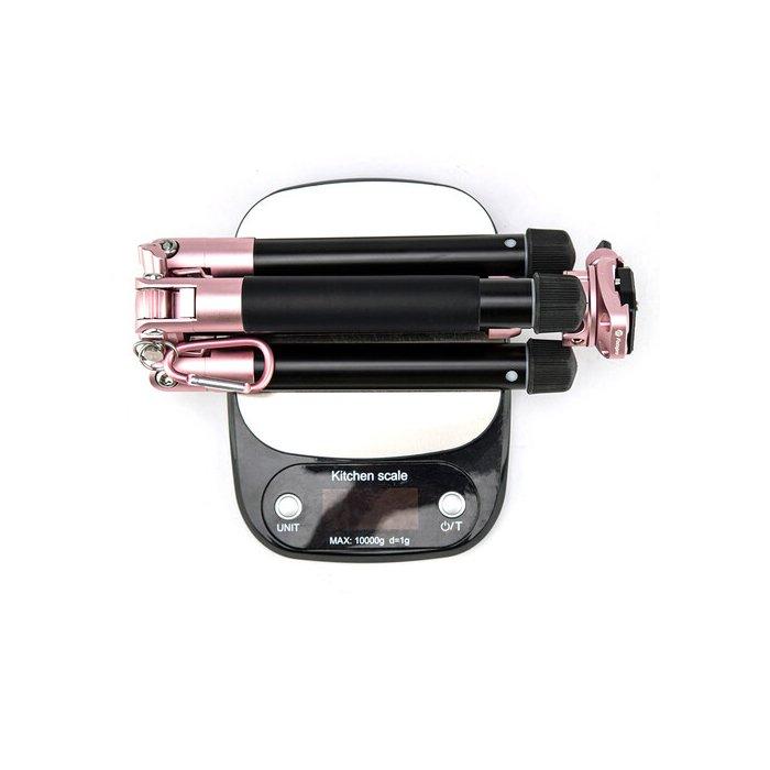 حامل ثلاثي مدمج من الألومنيوم للسفر من فوتوبرو، FREE-1 ROSE GOLD - ذهبي وردي