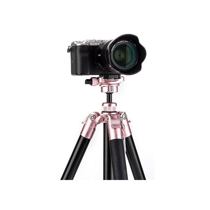 حامل ثلاثي مدمج من الألومنيوم للسفر من فوتوبرو، FREE-1 ROSE GOLD - ذهبي وردي