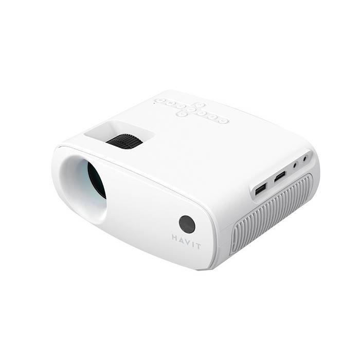 HAVIT PJ207 Pro Smart Portable Projector, 110 ANSI Lumens - White
