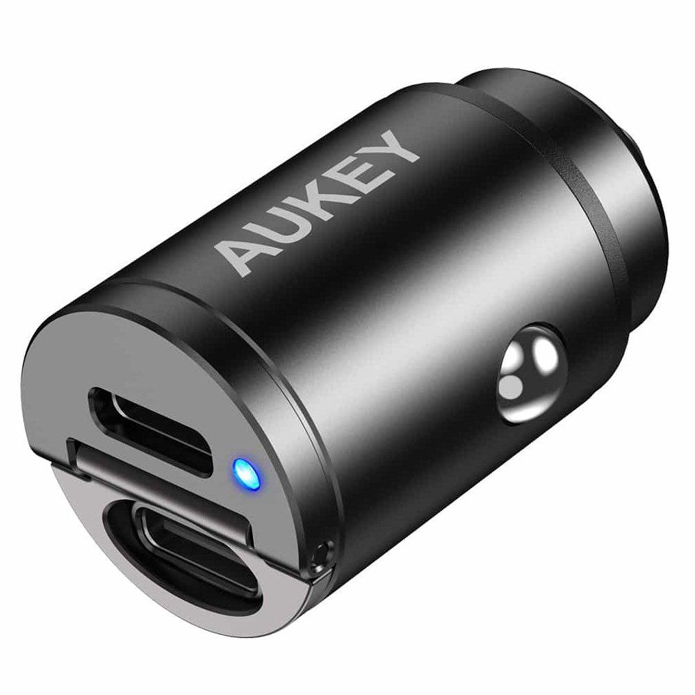 شاحن سيارة من أوكي بمنفذين يو اس بي - سي بقوة 30 واط يو اس بي - سي