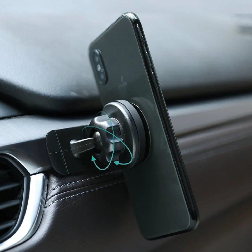 Aukey Universal Magnetic Car Phone Mount Holder, Adjustable Angle Black