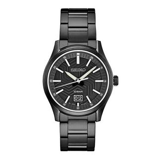 Buy Seiko regular men's watch, analog, 46. 7mm, stainless steel strap, sur515p1 – black in Kuwait