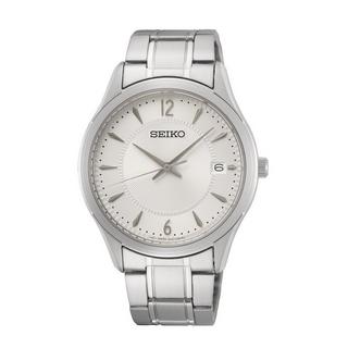 Buy Seiko regular men's watch, analog, 46. 4mm, stainless steel strap, sur417p1 – silver in Kuwait