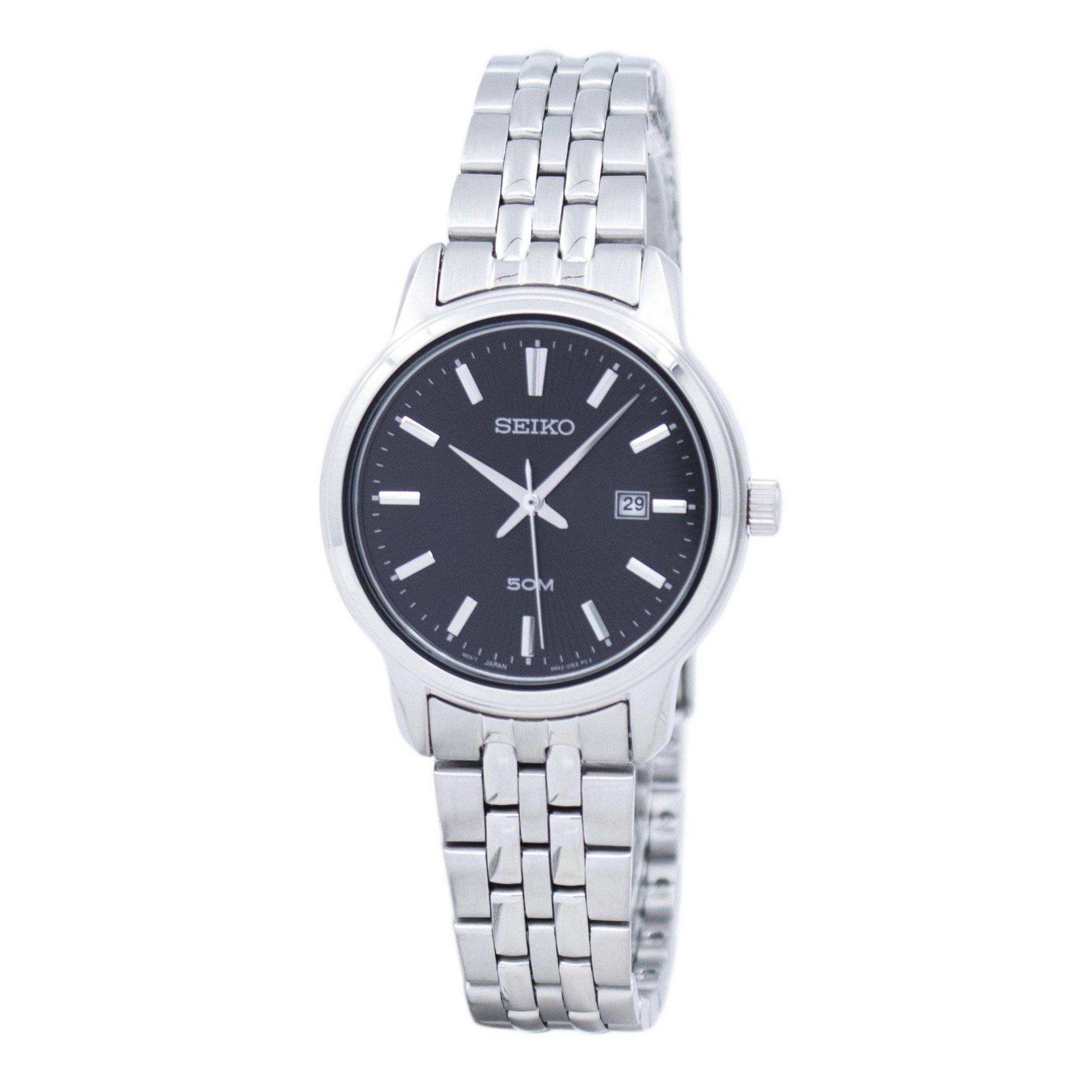 Buy Seiko regular ladies watch, analog, 30mm, stainless steel strap, sur663p1 – silver in Kuwait