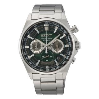 Buy Seiko regular men's watch, chronograph, 41mm, stainless steel strap, ssb405p1 – silver in Kuwait