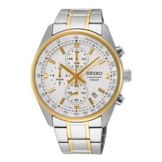 Buy Seiko regular men's watch, chronograph, 41. 5mm, stainless steel strap, ssb380p1 – silv... in Kuwait