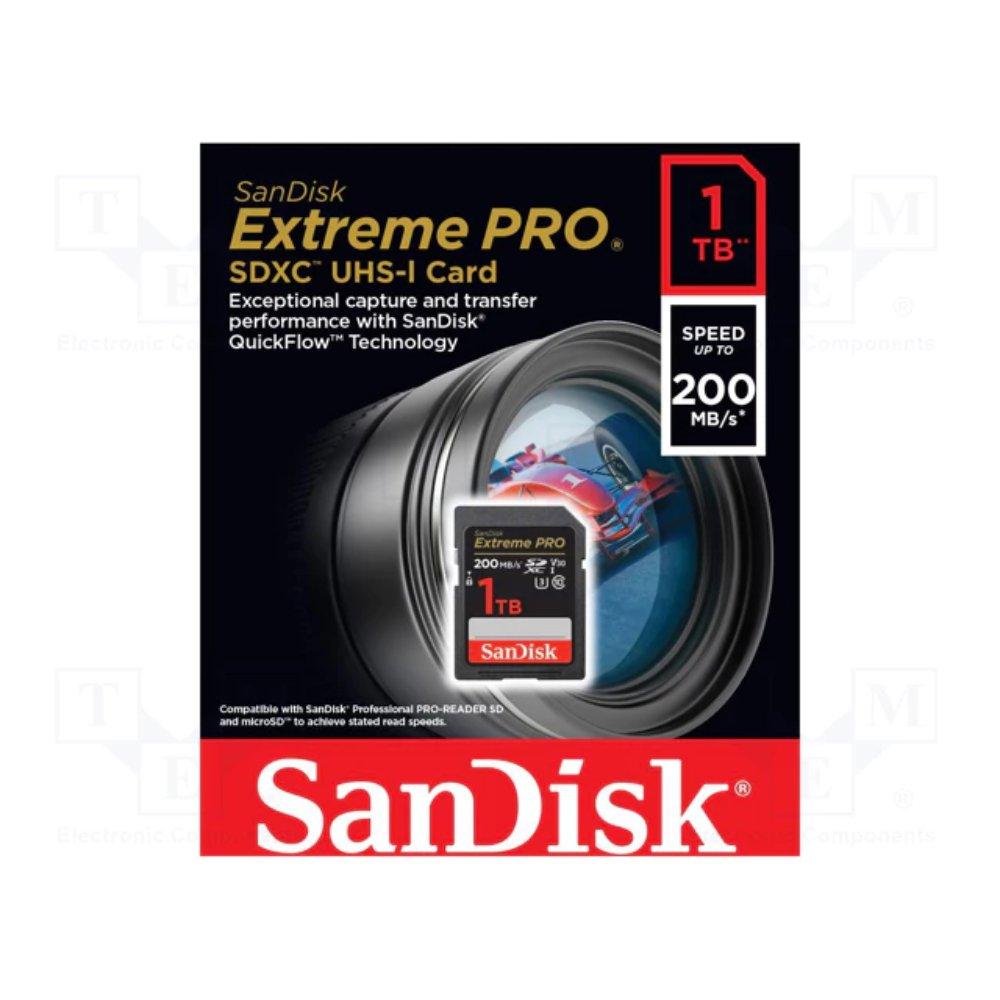 SanDisk 1TB Extreme Pro SDXC Memory Card, 200MB/s Read & 140MB/s Write, SDSDXXD-1T00-GN4IN